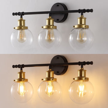 Hugo 24.5" 3-Light Farmhouse Classic Vanity Light with Bathroom Hardware Accessory Set - JONATHAN Y